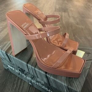 Jeffrey Campbell Hustler Platform Heels in Blush Pink Size 9.5